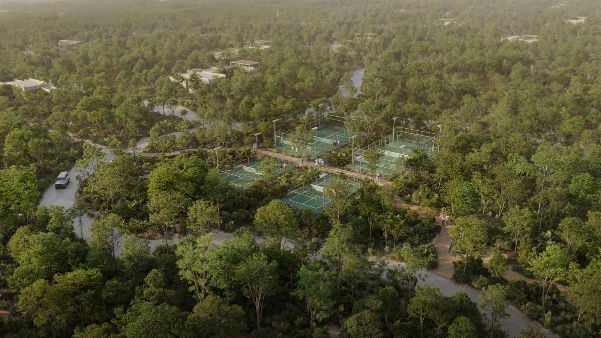 Cancha de pádel y pickleball — Selvadentro Tulum